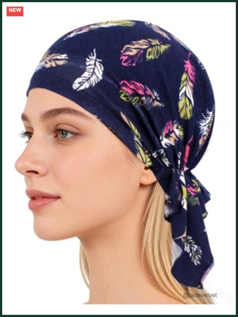 Chemo Headwear Women Pre-Tied Turban Beanie 100% Polyester One Size Fits Most